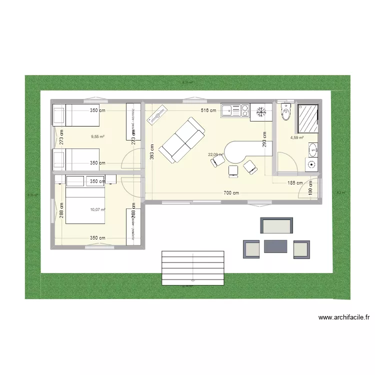 Tiny house Arusha. Plan de 