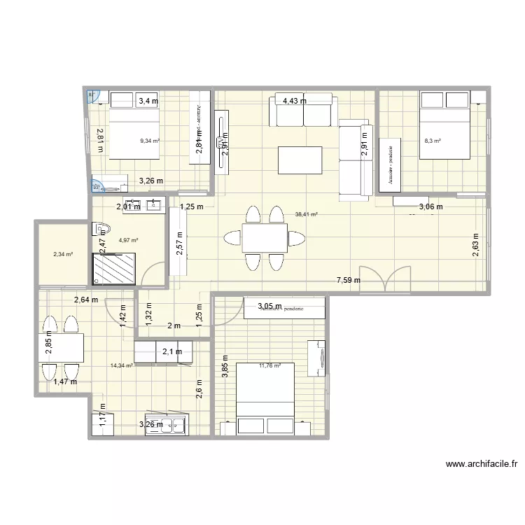 yosra. Plan de 7 et 89 m² yosra. Plan de 7 et 89 m²
