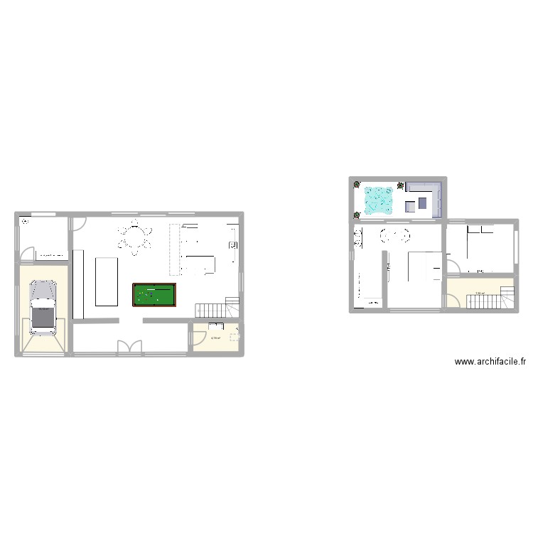 Maison de Nono. Plan de 3 pièces et 27 m2