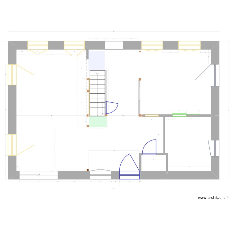 BREI-Cuisine. Plan de 3 pièces et 89 m2