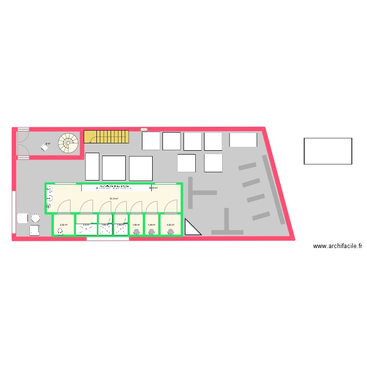 PROJET SPORT 2. Plan de 10 pièces et 168 m2