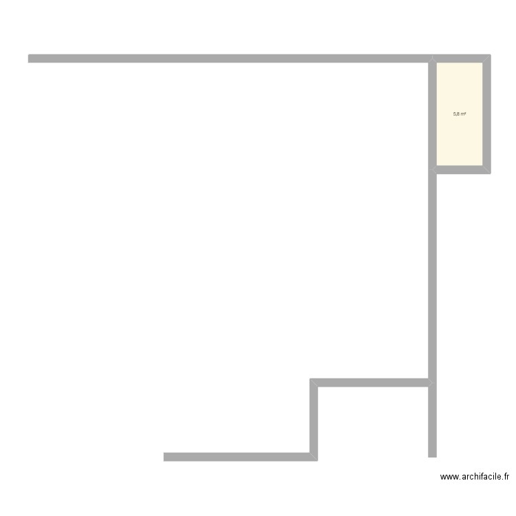 ma maison 2025. Plan de 1 pièce et 6 m2