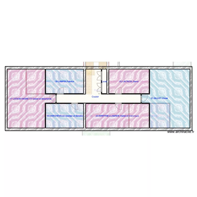 Wimereux - Carnot - Version all&eacute;g&eacute;e. Plan de 45 pièces et 1709 m²