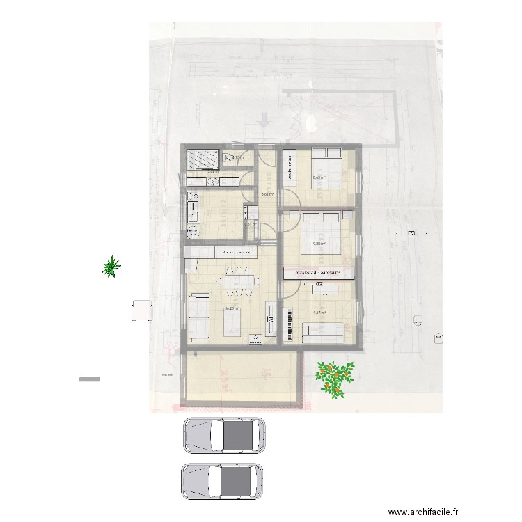 saint cyprienactuel3. Plan de 8 pièces et 73 m2