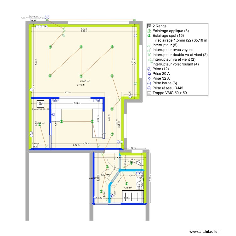 DEMAY. Plan de 9 pièces et 179 m2