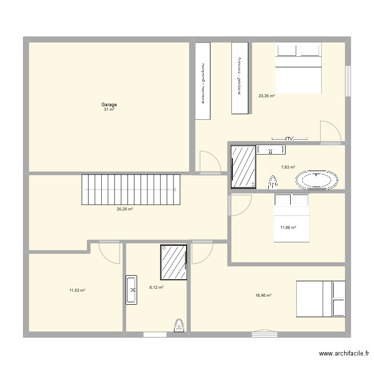 UST KAT GECERLI OLAN. Plan de 8 pièces et 130 m2