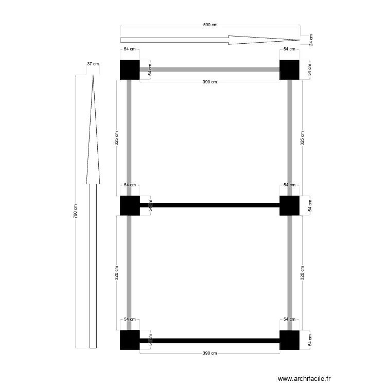 Hangar. Plan de 