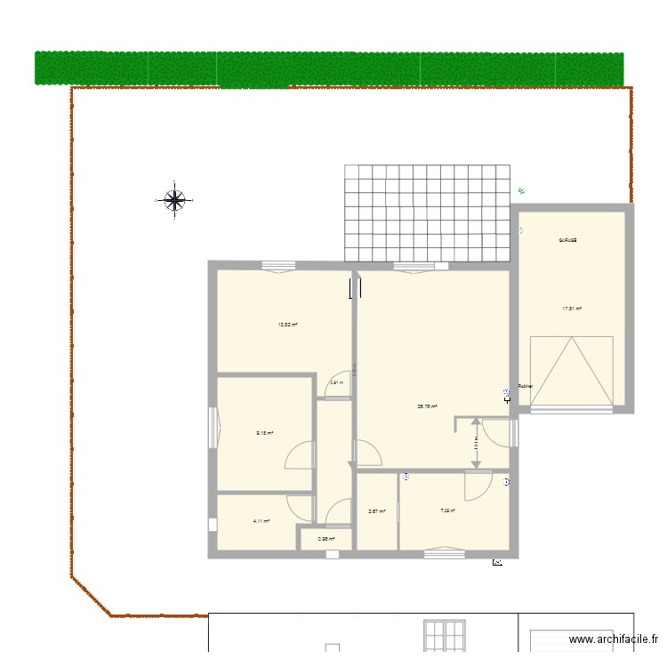 Ensemble 1 Electricité. Plan de 7 pièces et 84 m2