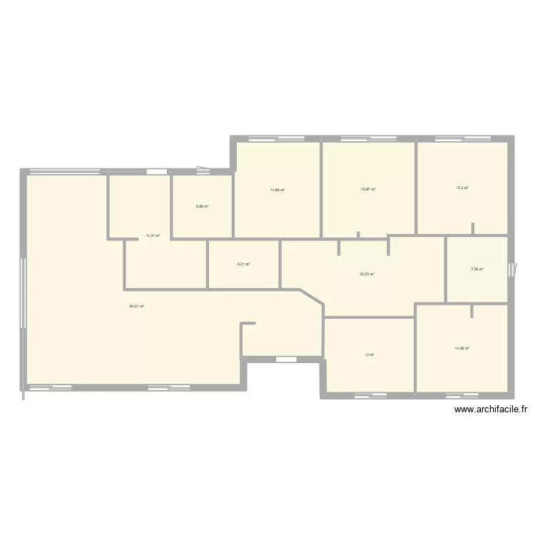 projet pp. Plan de 11  et 192 m²