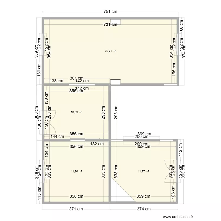 REZ DE CHAUSSEE. Plan de 