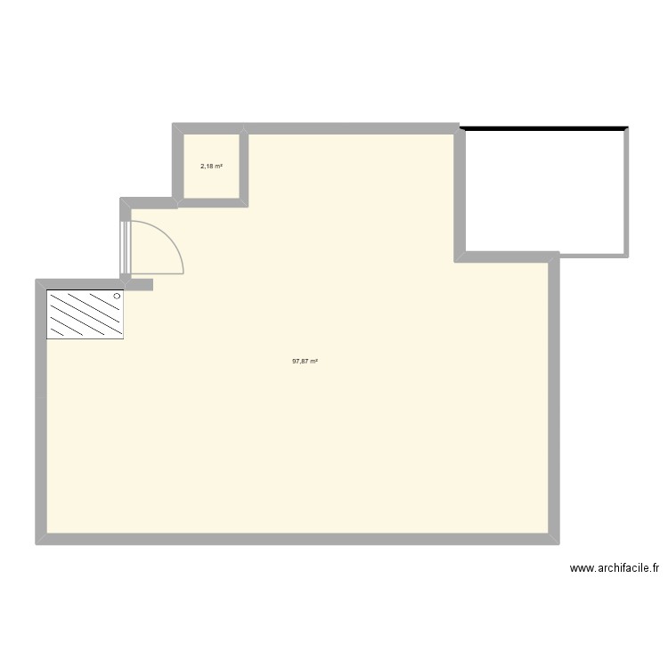 my house. Plan de 2 pièces et 100 m2