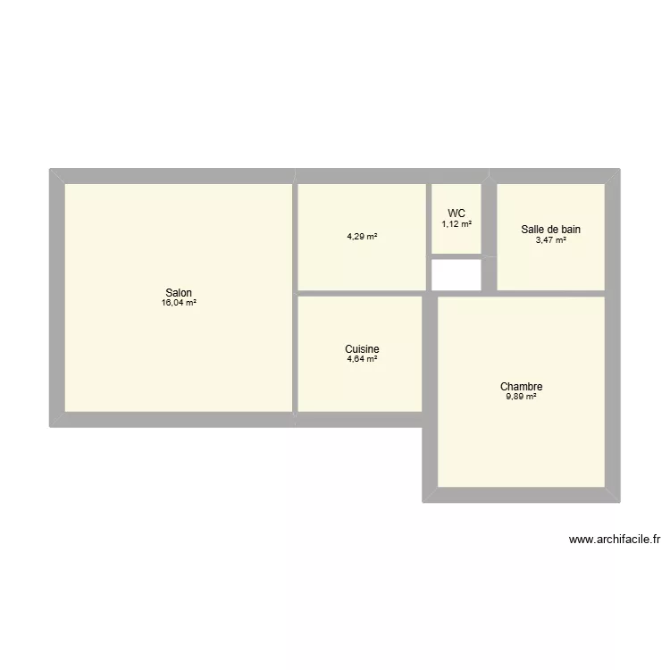 T2 Ajaccio 2. Plan de 6  et 39 m²
