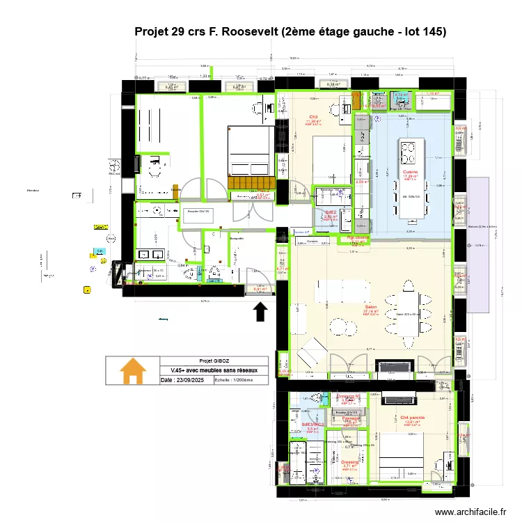 29 crs FR v46 avec meubles. Plan de 
