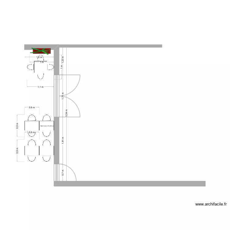 Terrasse Pizi. Plan de 