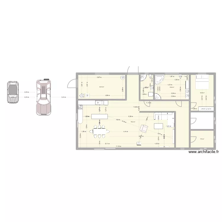 Projet maison IP. Plan de 6 et 173 m² Projet maison IP. Plan de 6 et 173 m²