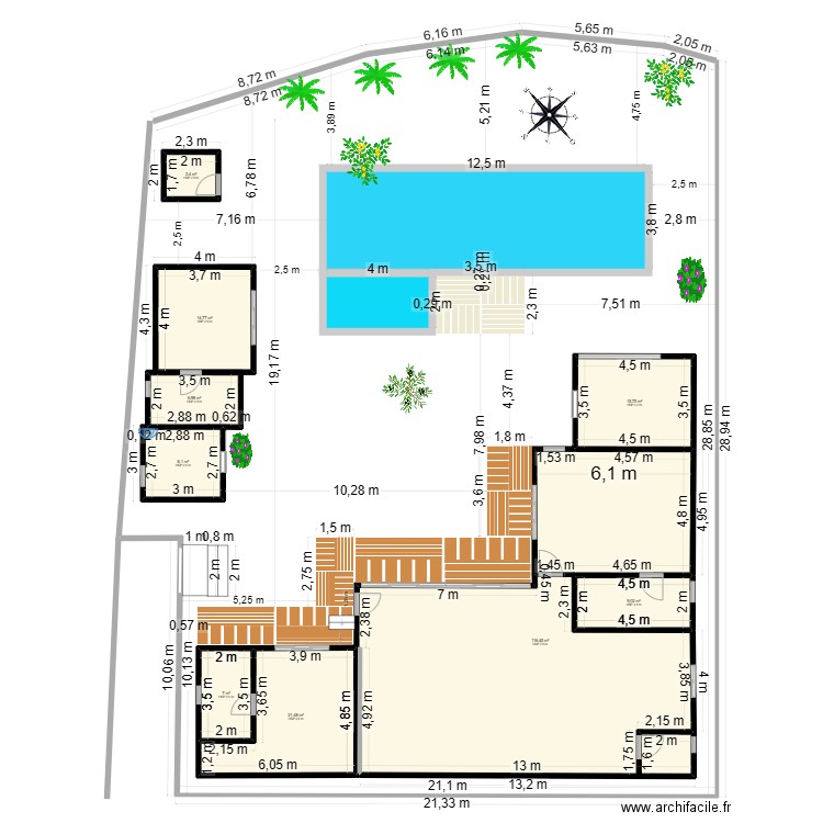 Villa 1 - NEWPOOL Kiri. Plan de 9 pièces et 203 m2