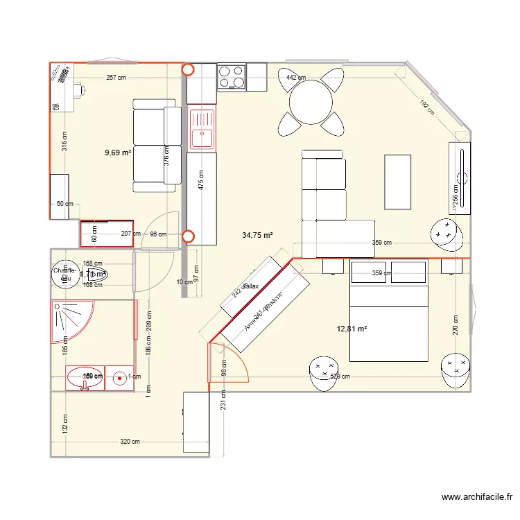 APPART version amenag&eacute;e. Plan de 