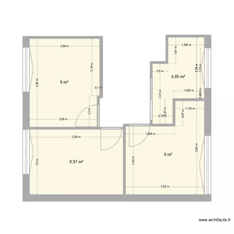 &eacute;tage avec isolation modif. Plan de 4  et 32 m²