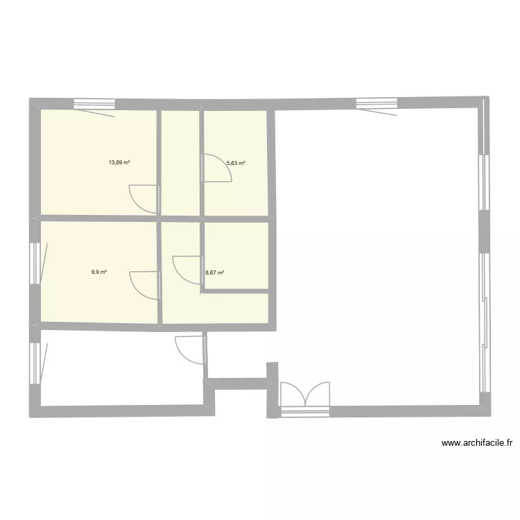 HANA 1. Plan de 4  et 38 m²