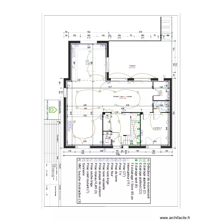 SARBAC RDC ELECTRICITE. Plan de 