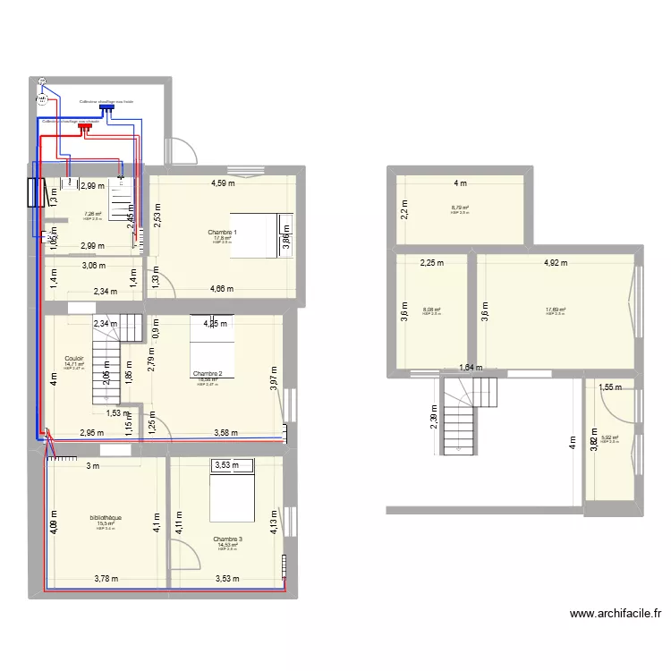 maison etage parent 2. Plan de 10 pièces et 129 m²