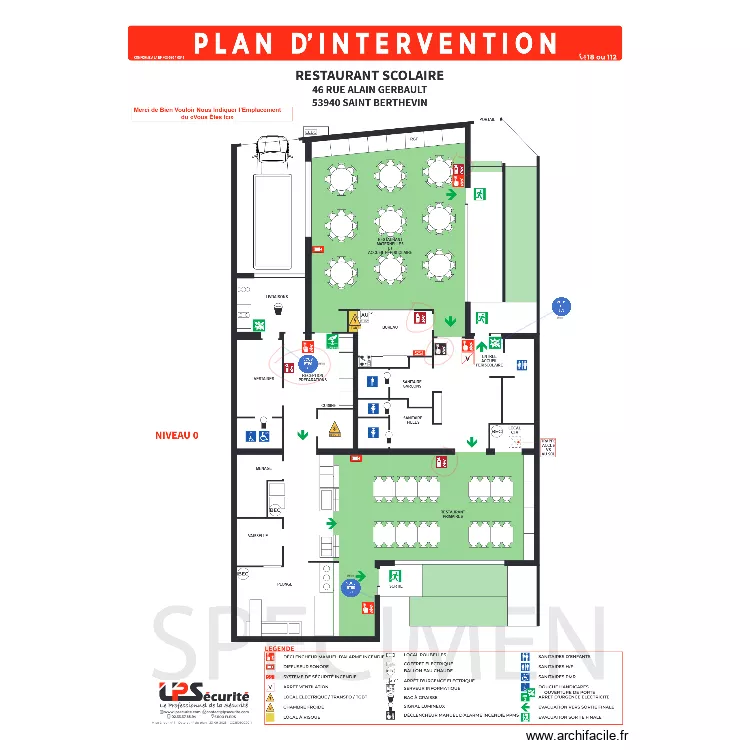 MODIF RESTAURANT SCOLAIRE. Plan de 