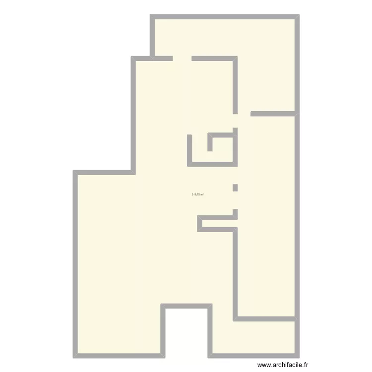 frameries. Plan de 1  et 219 m²