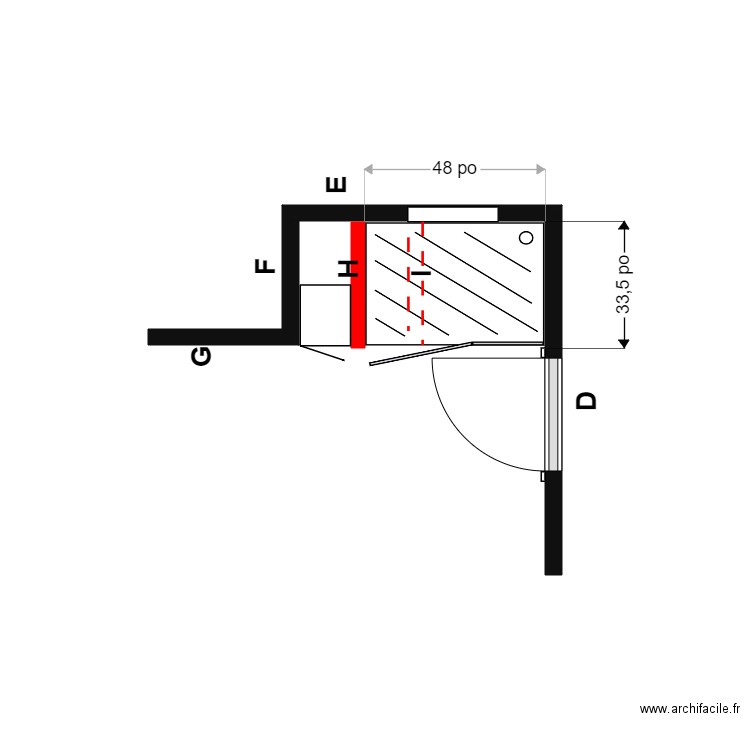 pare sdb. Plan de 0 pièce et 0 m2