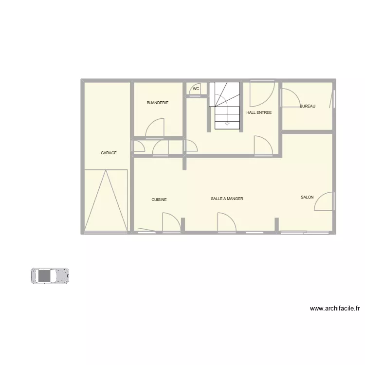 plan CUSSE. Plan de 7 pièces et 37 m²