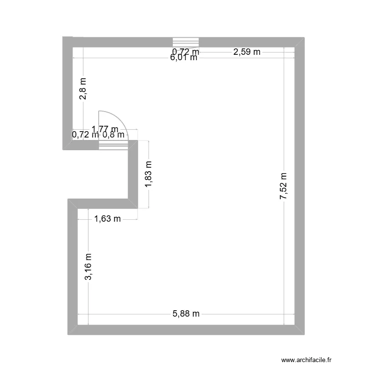 logement communal etage. Plan de 