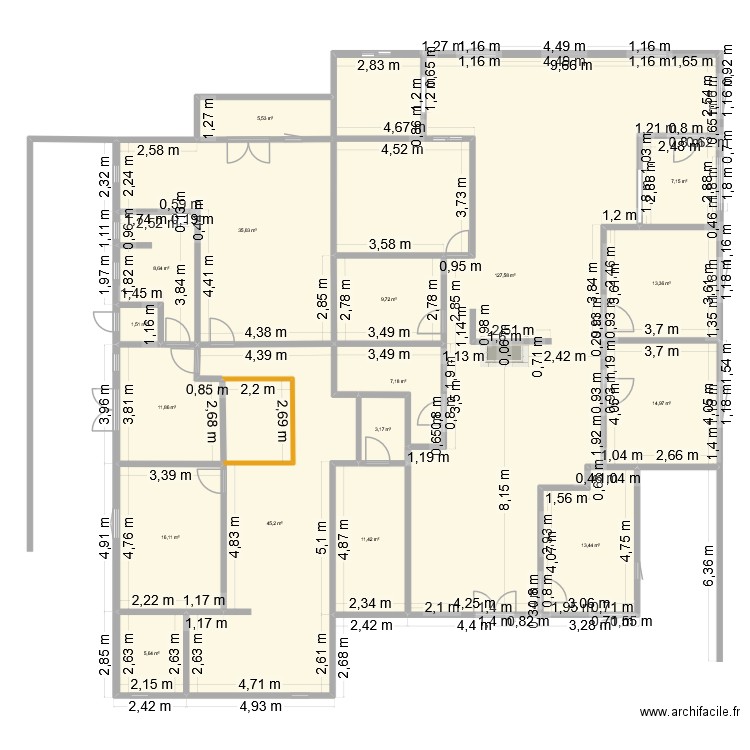 MAF CRYPTOMERIA. Plan de 17 pièces et 338 m2