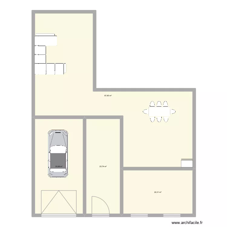 Ln56. Plan de 4  et 168 m²