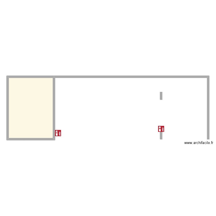 hall 2 atf. Plan de 1 pièce et 45 m2