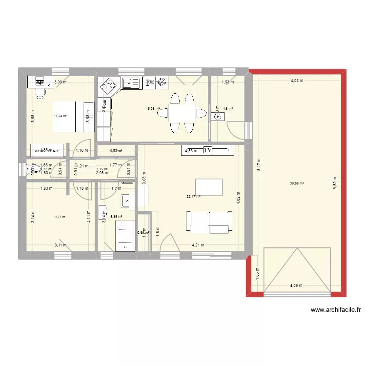 ETIX2. Plan de 11  et 114 m²