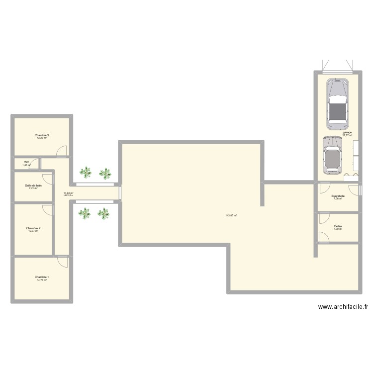 jdr pîlot. Plan de 10 pièces et 250 m2