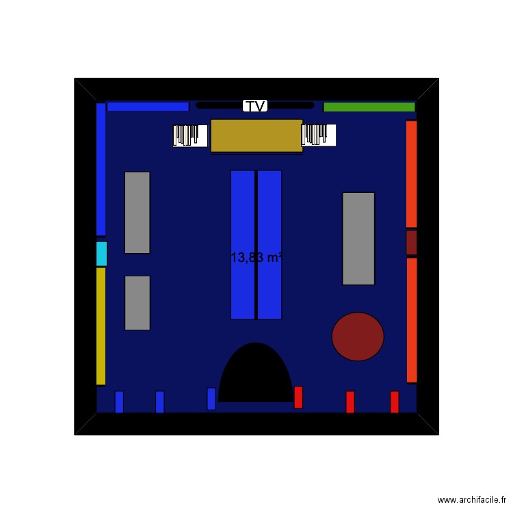 micromania. Plan de 1 pièce et 14 m2