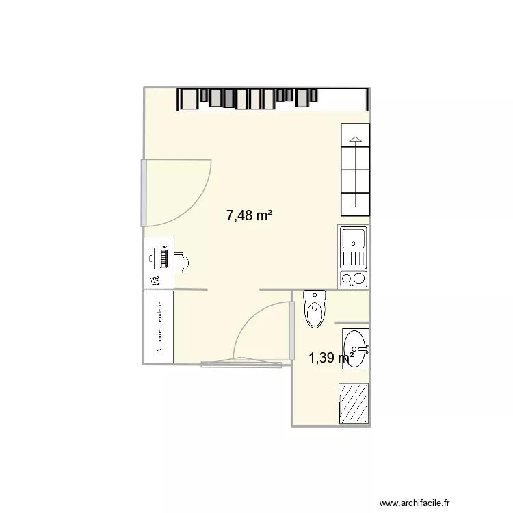 108 BV VOLTAIRE. Plan de 