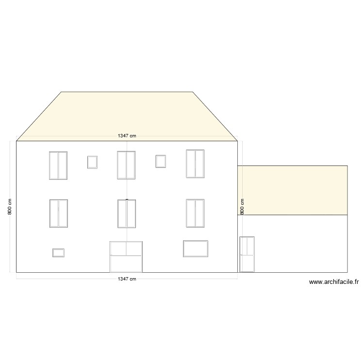 Maison Façade NORD. Plan de 0 pièce et 0 m2