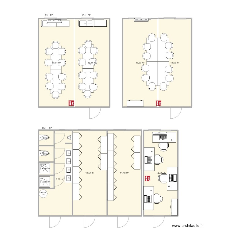 CNR CHAUTAGNE. Plan de 12 pièces et 118 m2