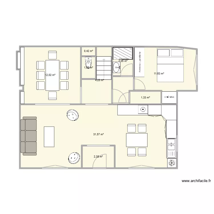 Solenne V2. Plan de 9 et 67 m² Solenne V2. Plan de 9 et 67 m²
