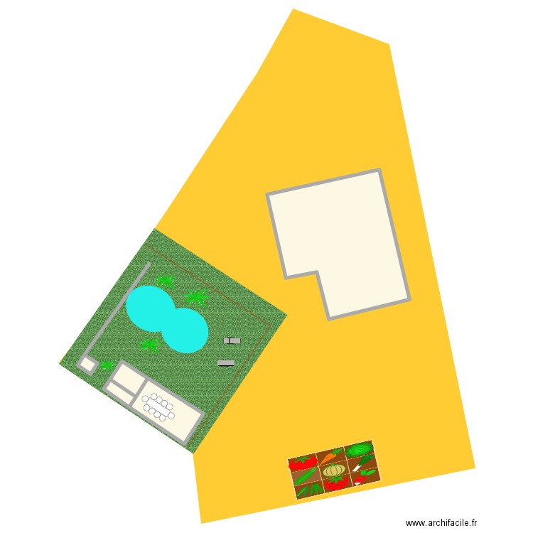 jardin. Plan de 0 pièce et 0 m2