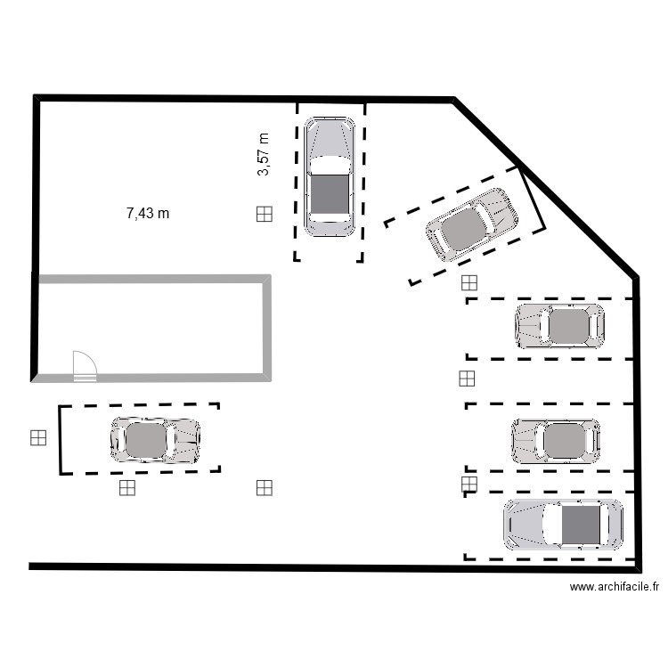 garage RES IBTISSAM zone B. Plan de 0 pièce et 0 m2