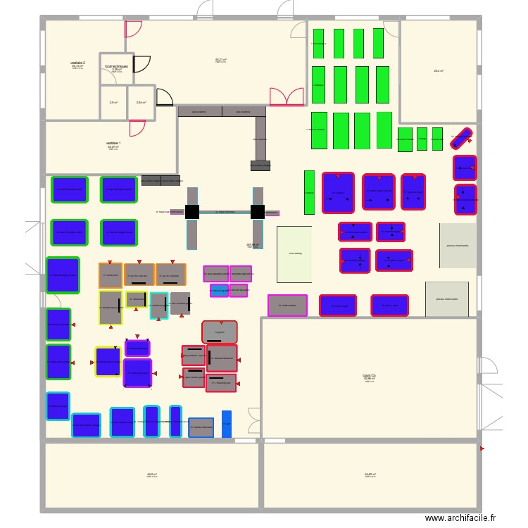 plan salle narosse! 16/05/2024 . Plan de 11 pièces et 665 m2