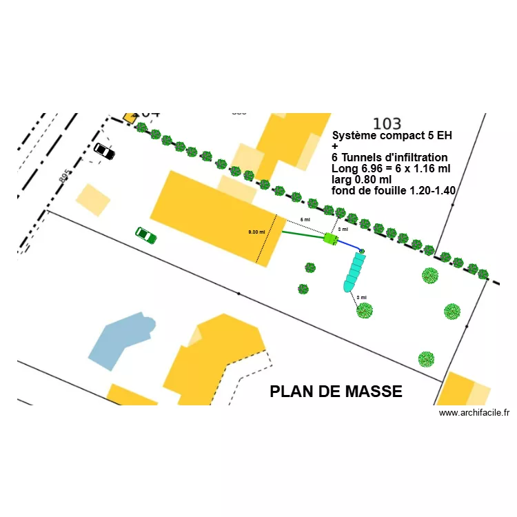 Arnoux tunnels. Plan de 