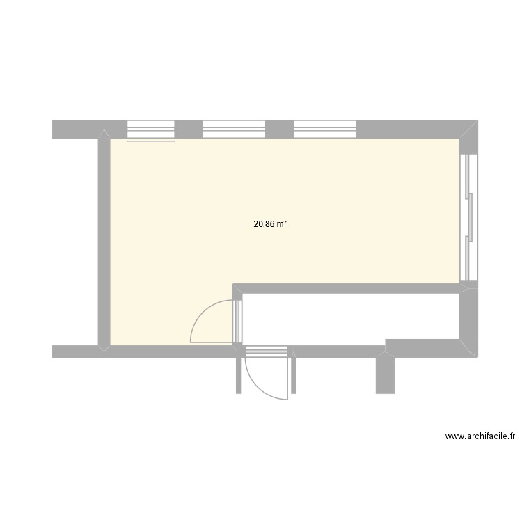 aménagement 3. Plan de 1 pièce et 21 m2
