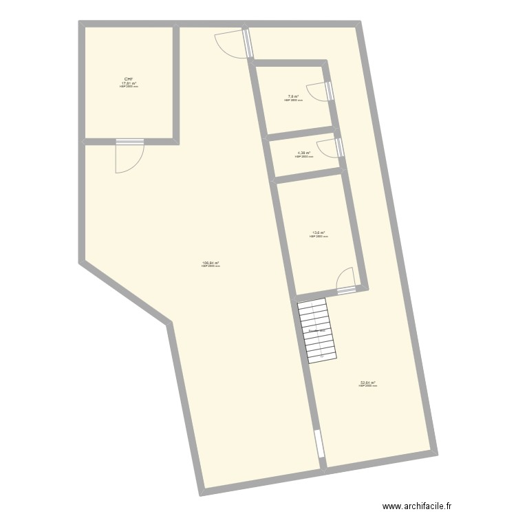 CANTA. Plan de 6 pièces et 203 m2