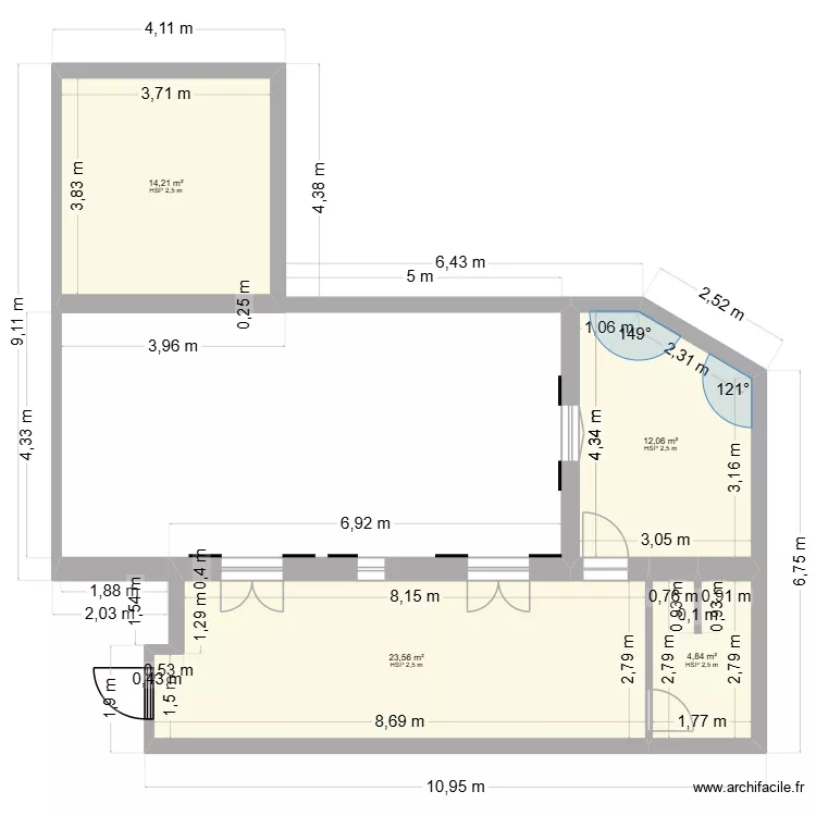 MIGRANIERS T2 R+1. Plan de 4 et 55 m² MIGRANIERS T2 R+1. Plan de 4 et 55 m²