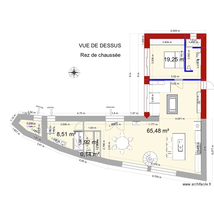 GRANGE2. Plan de 6 pièces et 98 m2