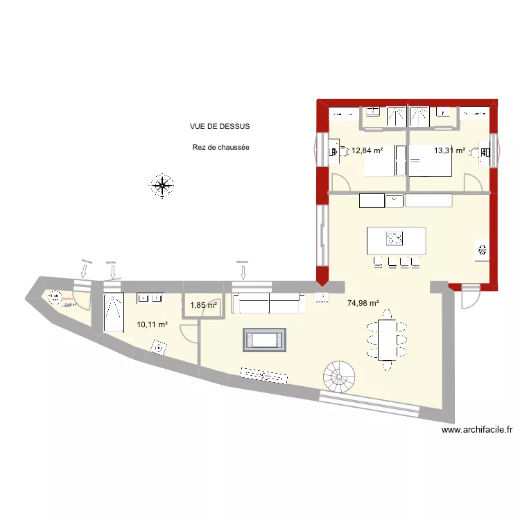 GRANGE2. Plan de 6  et 116 m²
