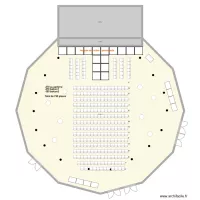 Grande salle avec chaises X 294 avec proscenum